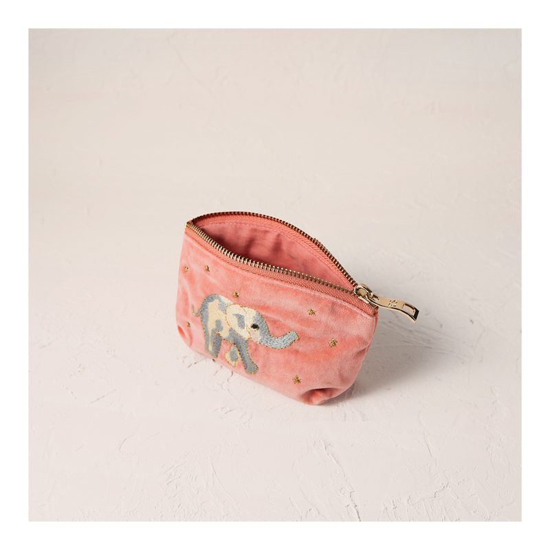 Coin Purse 'Elephant Calf' (Coral)