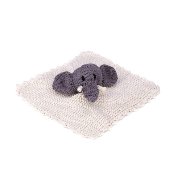 Hand Knitted Elephant Comforter
